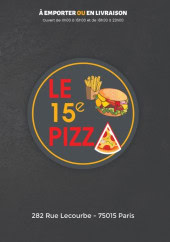 Menu Le 15e  Pizza - Carte et menu  Le 15e Pizza Paris