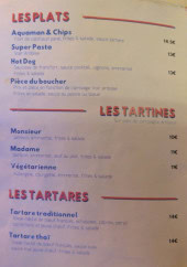 Menu Le Général Beuret - Les plats , tartines et tartares