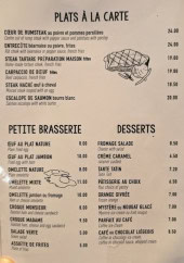 Menu Le Ségur - Les plats, petite basserie et desserts