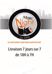 Menu maki night - Carte et menu maki night Paris