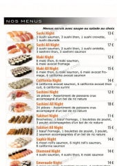 Menu maki night - Les menus