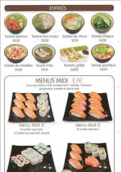 Menu Okinawa Sushi - Les entrées et les menus