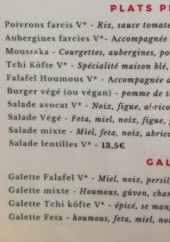 Menu Vege Brancion - Les plats principaux et galettes