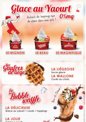 Menu Yogurt Factory - Les glaces aux yaourts, gaufres et bubble waffles