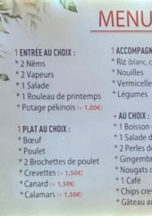 Menu Asirama - Les menus 8.9€