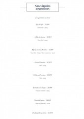 Menu Baez - Viandes
