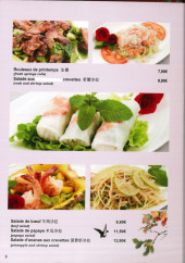 Menu Chez Zhong - Les rouleaux de printemps et salades