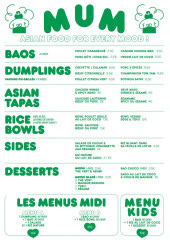 Menu Mum Dim Sum 16 - Les menus