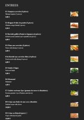 Menu Bibimbaps - Les entrées