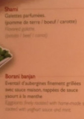 Menu Buzkashi - Shami et borani banjan