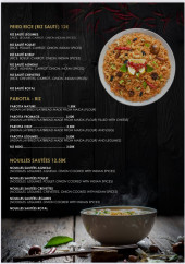 Menu Cinnamon Garden - Riz