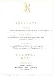 Menu Il Rosso Paris - Les salades et formules