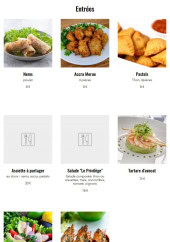 Menu Le Privilège - Les entrées