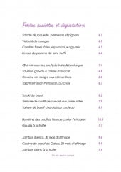 Menu Les Françaises - Les petites assiettes et dégustation 