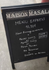 Menu Maison Masala - Menu express