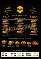 Menu Roast and Roasters - Menu étudiant