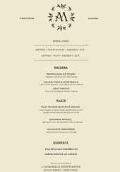 Menu Almanach - Menu midi