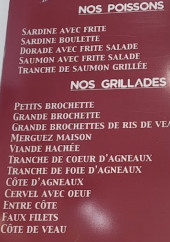 Menu Grillades Au Feu de Bois - Poissons et grillades