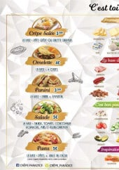 Menu Crêpe Parad'ice - Les crêpes, omelettes, paninis...