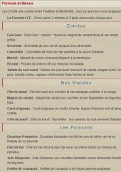 Menu La Chope De Corentin - Les entrées, viandes, ...