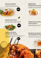 Menu Restaurant rosa parks - Les plats