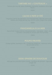 Menu AHO • cucina moderna - Plats à partager ou pas suite