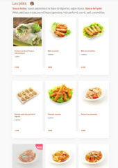 Menu Asia et Co - Les plats