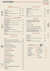 Menu Au Fond du Jardin - Les boissons