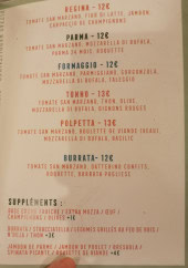Menu Belleville Sauvage - Regima, parma et tonno,...