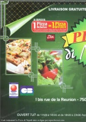 Menu La pizza dinapoli - Carte et menu la Pizza di napoli paris
