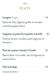 Menu La Villa Gambetta - Les plats