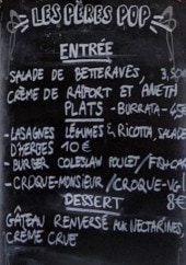 Menu Les Pères PoPulaires - Exemple de menu