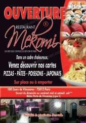 Menu Mekomi - Carte et menu Mekomi Paris 20