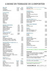 Menu Moncœur - Les bières, apéritifs et cafés bio, ...