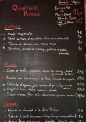 Menu Quartier Rouge - L' ardoise