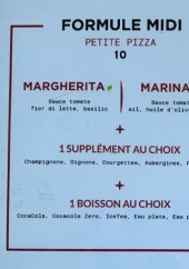 Menu Semola Pizzeria - Formule midi et desserts