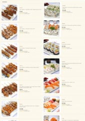 Menu Sushi 14. - Les brochettes et  les maki sushi sashimi
