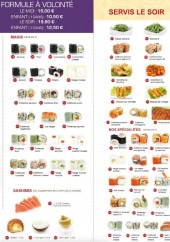 Menu Sushi Sun II - Les makis, sashimis et spécialités,...