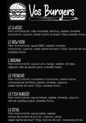 Menu Willie’s Diner - Les burgers