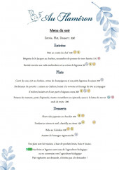 Menu Au flaméron - Menu du soir