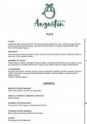 Menu Café Augustin - La carte