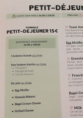 Menu Café Love - Formule petit déjeuner