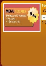 Menu Pizza Speed - Tex Mex