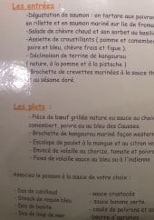 Menu Un Grain De... - Les entrées et les plats