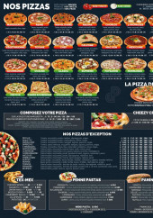 Menu Pizza di Paulo - Les pizzas, tex-mex, ...