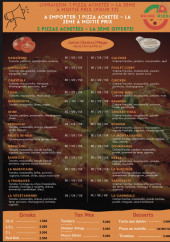 Menu Prime Pizza - La carte