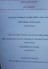 Menu Le Restaurant Du Roy - Exemple de menu