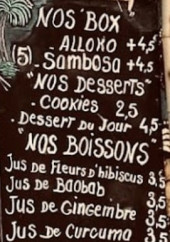 Menu Atsika - Les box, desserts et boissons