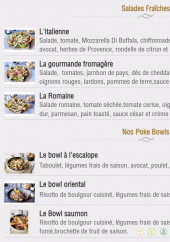 Menu Brasserie Cap Horn - Les salades et poke bowls