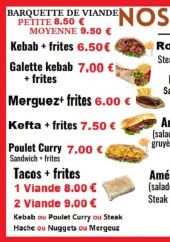 Menu Délice mel Kebab - Les sandwiches